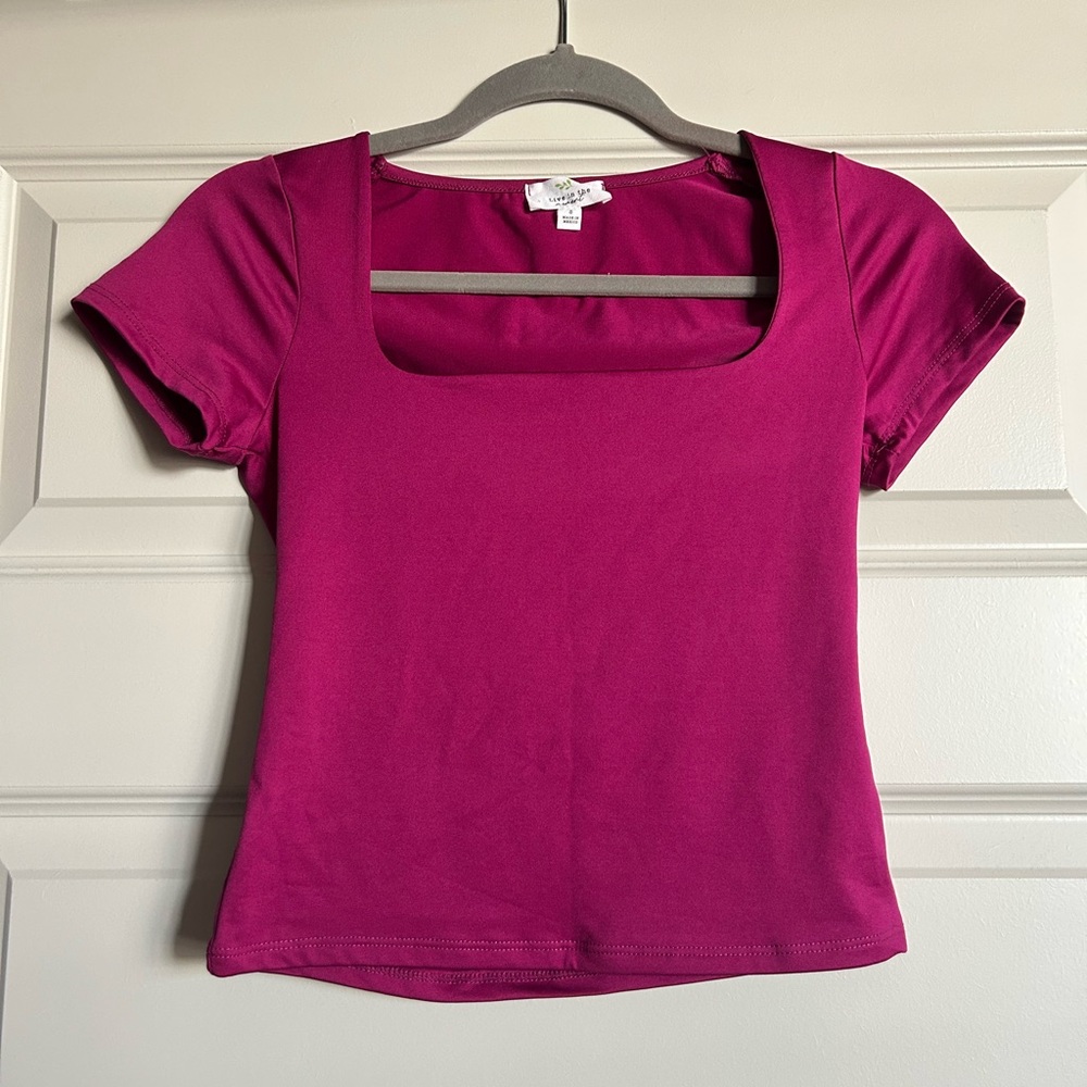 Fitted Pink Blouse with Blouses Style